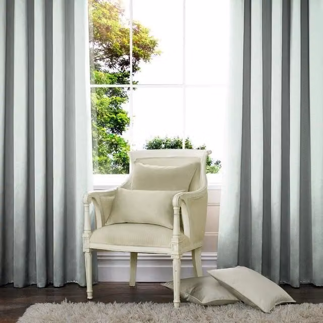 Terrys Made to Measure Grey Plain Blackout Fabric Panel Curtain