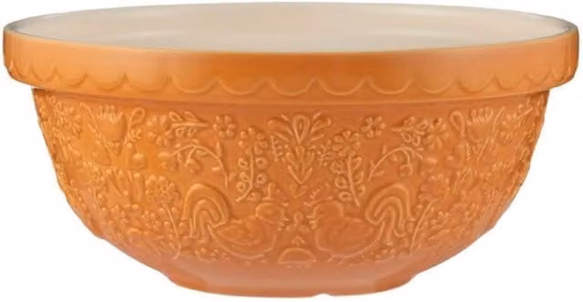 Mason Cash Home To Roost Earthenware Mixing Bowl, Orange, Diameter: 24 cm