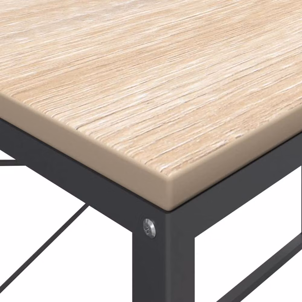 Berkfield Home Computer Desk in Black and Oak, W/D/H: 110 x 60 x 70 cm – 3