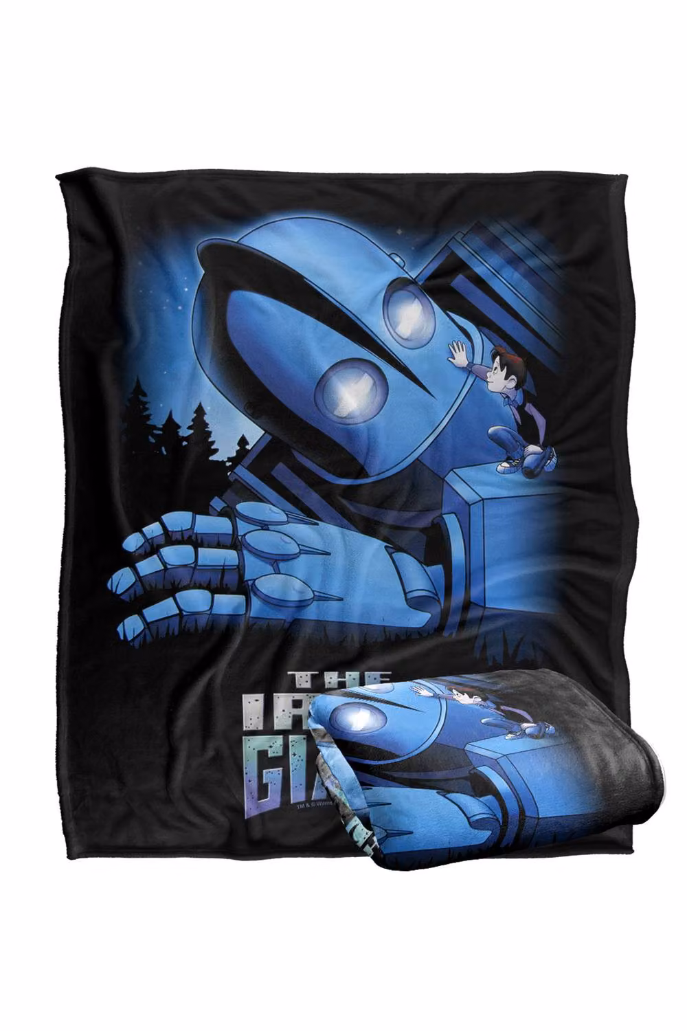Warner Bros. Iron Giant and Hogarth Silky Touch Super Soft Fluffy Throw Blanket, Extra Large, Blue Multicolour – 2