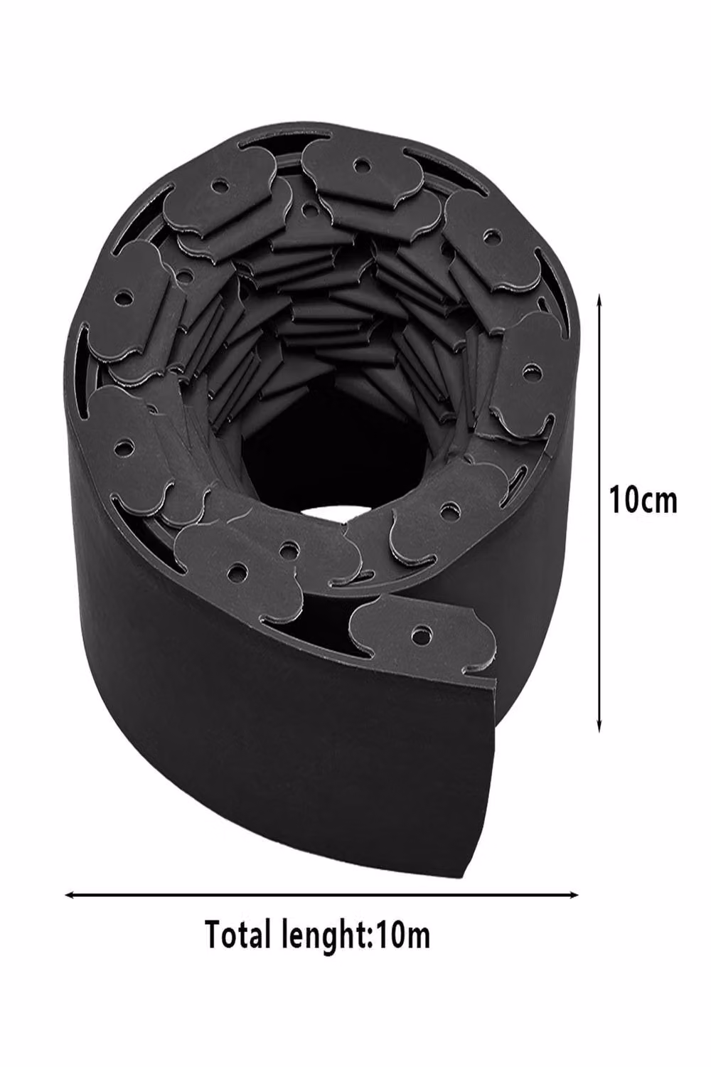 Garden Sanctuary No-Dig L-Shaped Garden Edging in Black with 30 Ground Pegs – 2