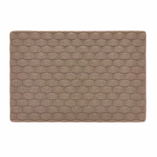 My Mat Basketweave Mink Rectangular Rug, W: 80 cm, L: 120 cm
