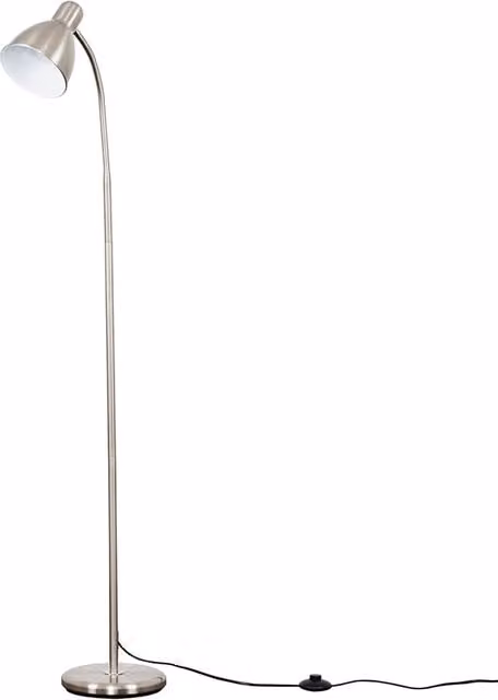ValueLights Modern Adjustable Chrome Floor Lamp in Silver