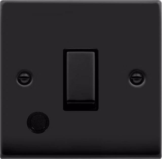 SE HOME Black Surface Mount 1 Gang 20A DP Switch