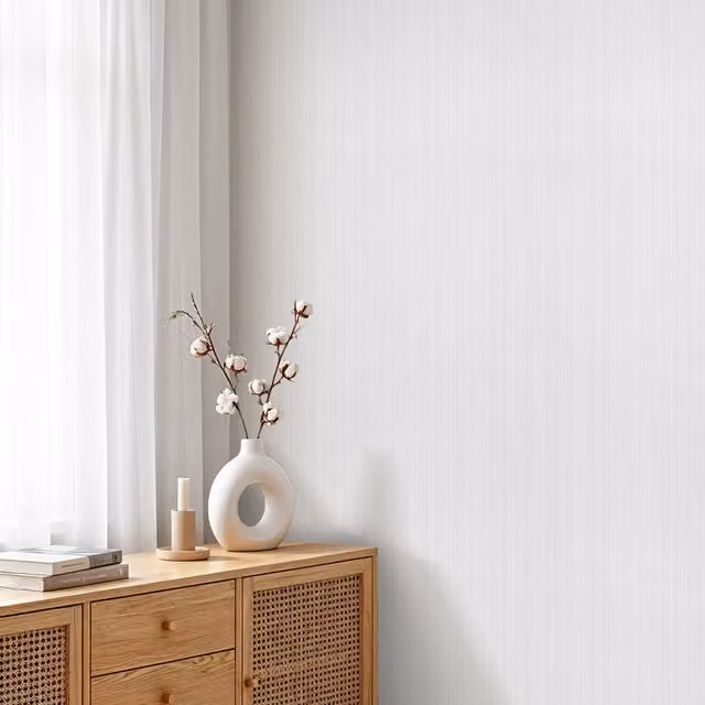 Lifeideas White 3D Embossed Geometric Abstract Non-Woven Wallpaper
