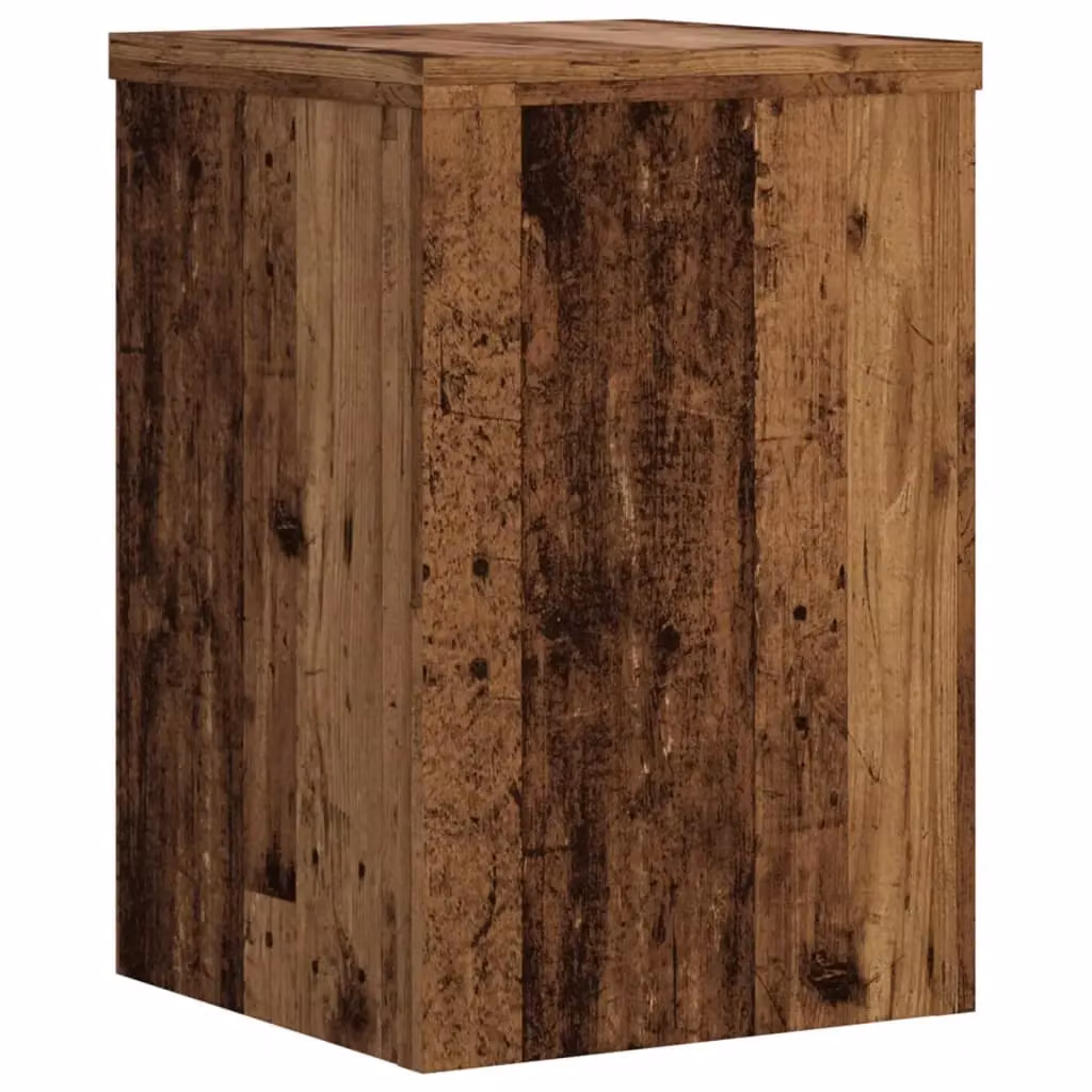 Berkfield Home Set of 2 Modern Plant Stands in Brown Engineered Wood, W/D/H: 25 x 25 x 35 cm – 4