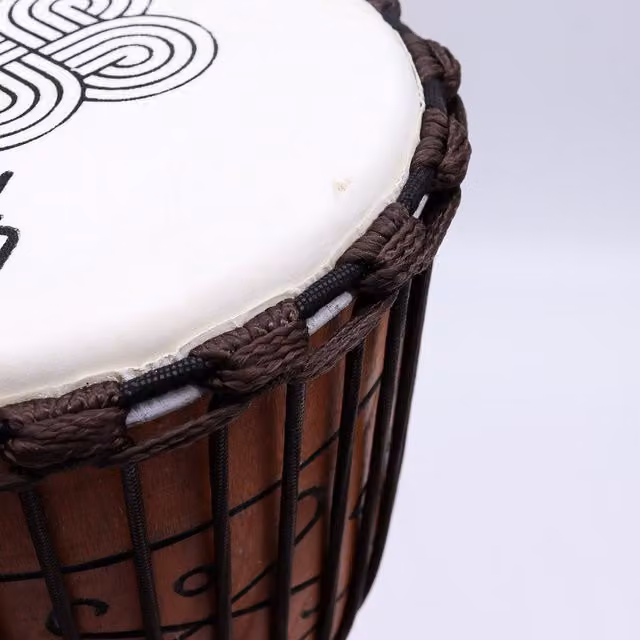 Soul Sound Large Pro Djembe Drum, Brown, H 50 cm x W 22 cm x D 50 cm