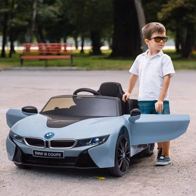 HOMCOM BMW i8 Coupe Licensed 6V Electric Kids Ride On Car, Blue