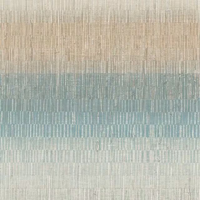 Grandeco Malibu Teal Grasscloth Woven Effect Wallpaper in Petrol Blue