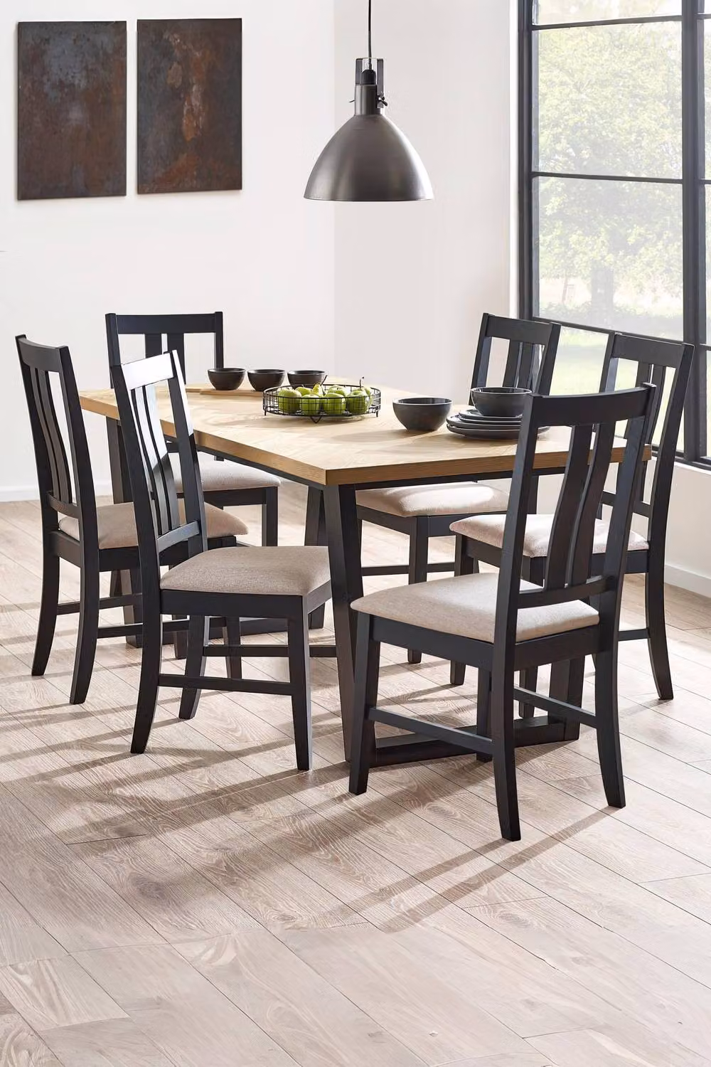 Julian Bowen Hilton Dining Chair Set of 2 in Black Fabric – 2