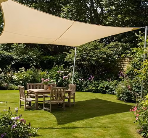 Kookaburra Pro Waterproof Beige Garden Shade Sail Patio Canopy with UPF 50+ UV Block, W x W: 200 x 200 cm