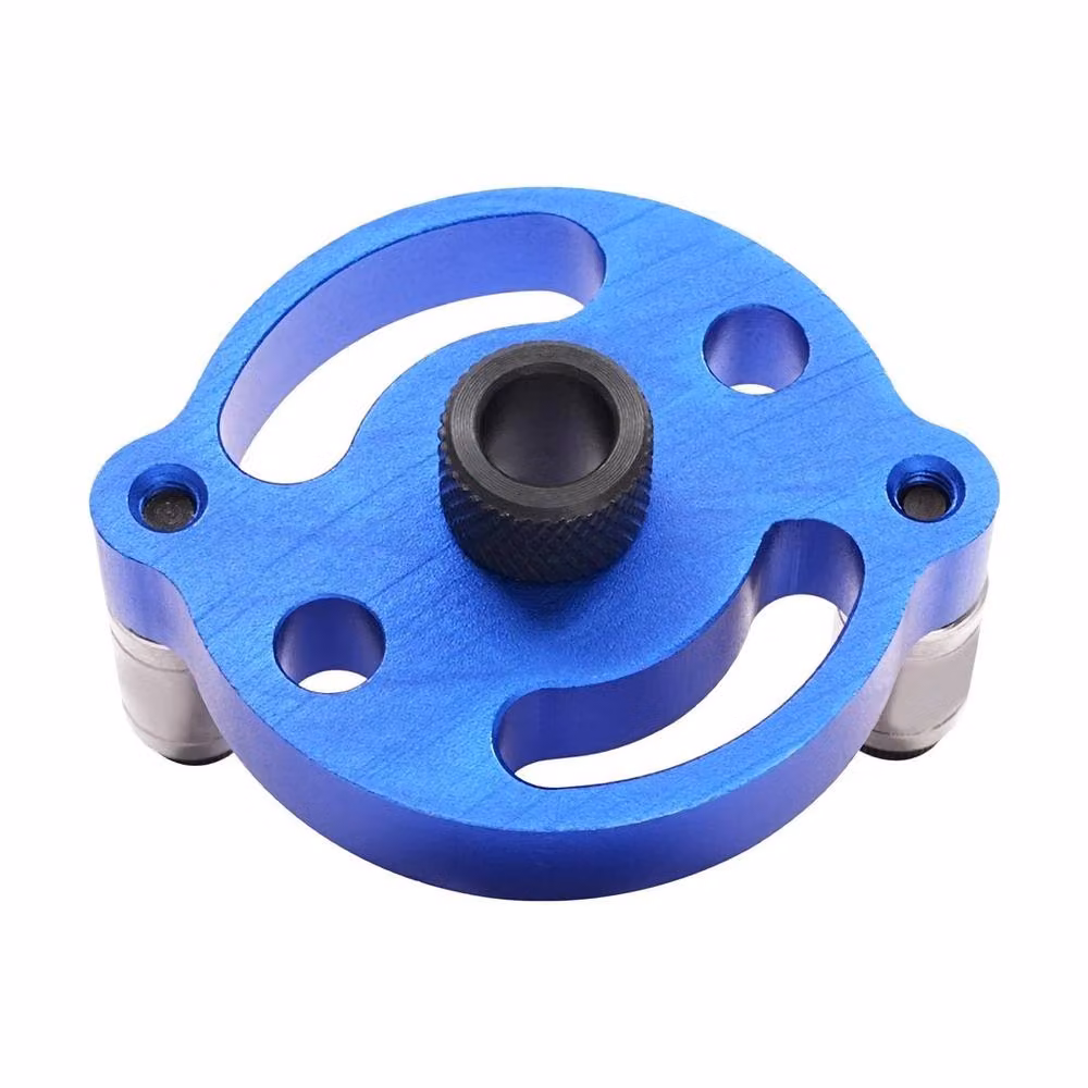 EONLION Self-Centering Drill Guide Set and Dowel Drill Guide in Blue with Stainless Steel Bit Holder – 5