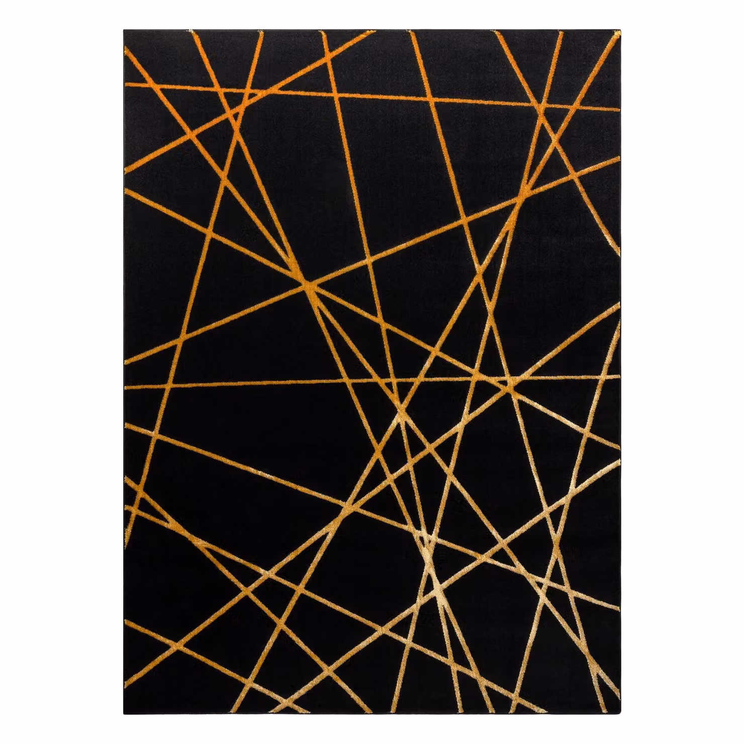 RugsX Gloss Geometric Art Deco Rug in Black and Grey, W: 140 cm, L: 190 cm – 3