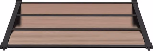 Berkfield Home Durable Polycarbonate and Aluminium Door Canopy, Black, W: 122 cm, H: 90 cm – 1