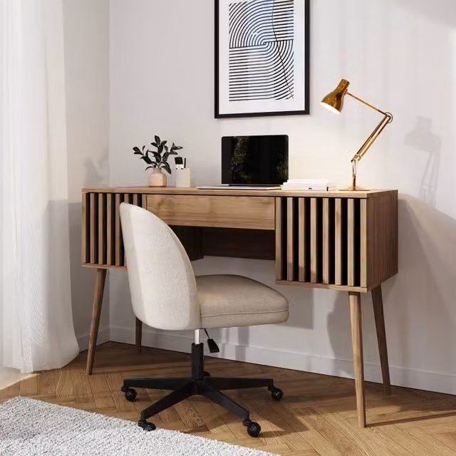GFW Rowan Brown Oak Writing Desk – 1