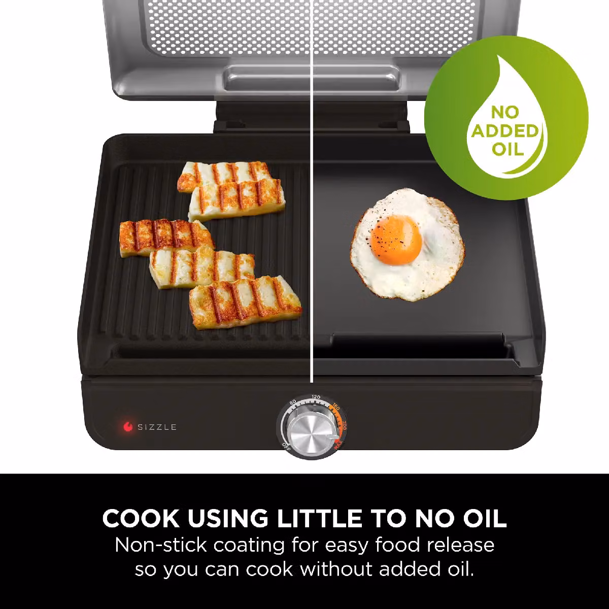 Ninja Sizzle Low Smoke Indoor Grill and Flat Plate GR101UK in Black – 6