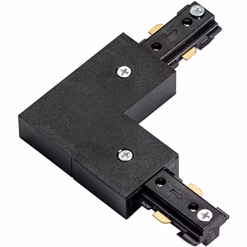 Loops Black Corner Connector for Dimmable Track Light Rail Systems