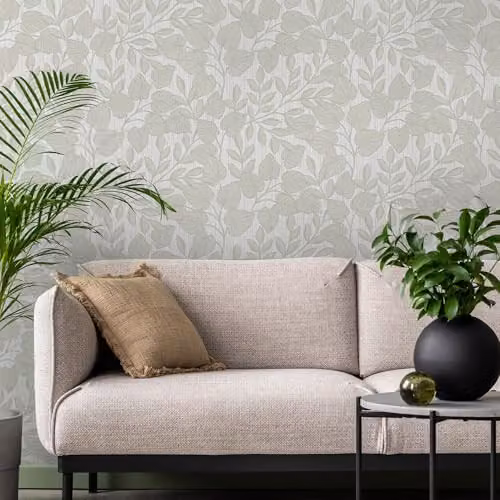 Superfresco Linden Leaf Trail Sage Botanical Floral Wallpaper in Green – 2