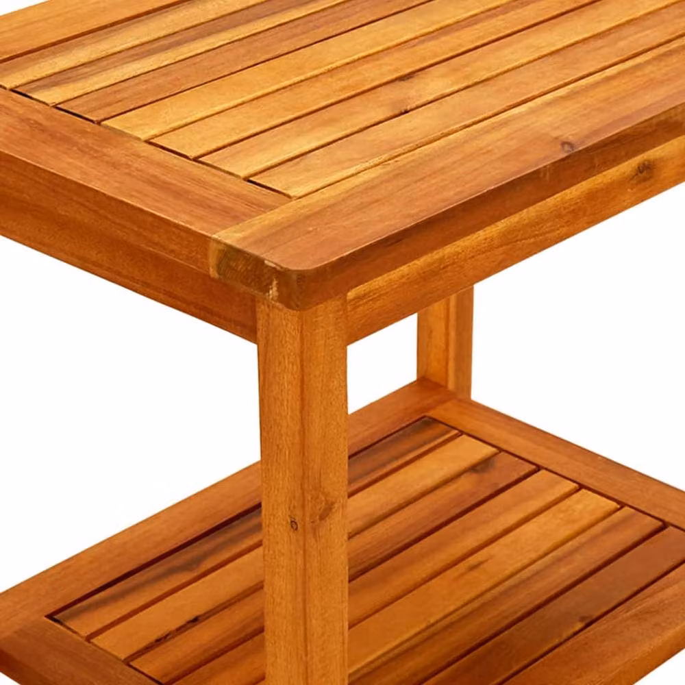 Berkfield Home Solid Acacia Wood Coffee Table in Brown, W/D/H: 50 x 35 x 45 cm – 6