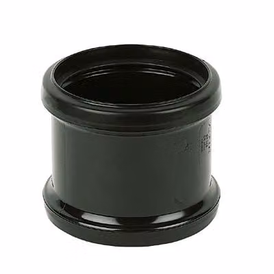 FloPlast SP105 Double Socket Coupling Black