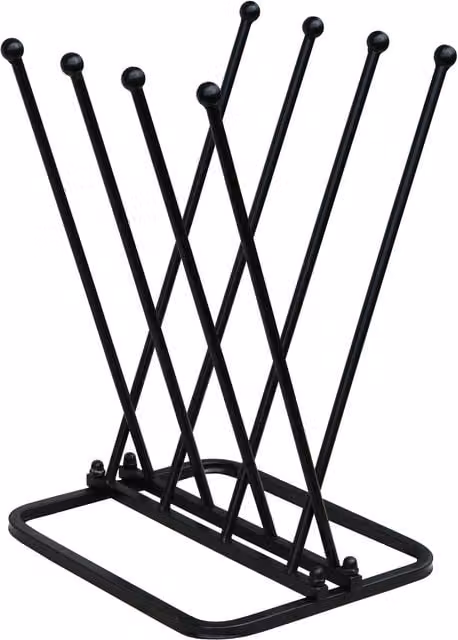 Garden Gear Black Metal Freestanding Welly Boot Rack for 4 Pairs