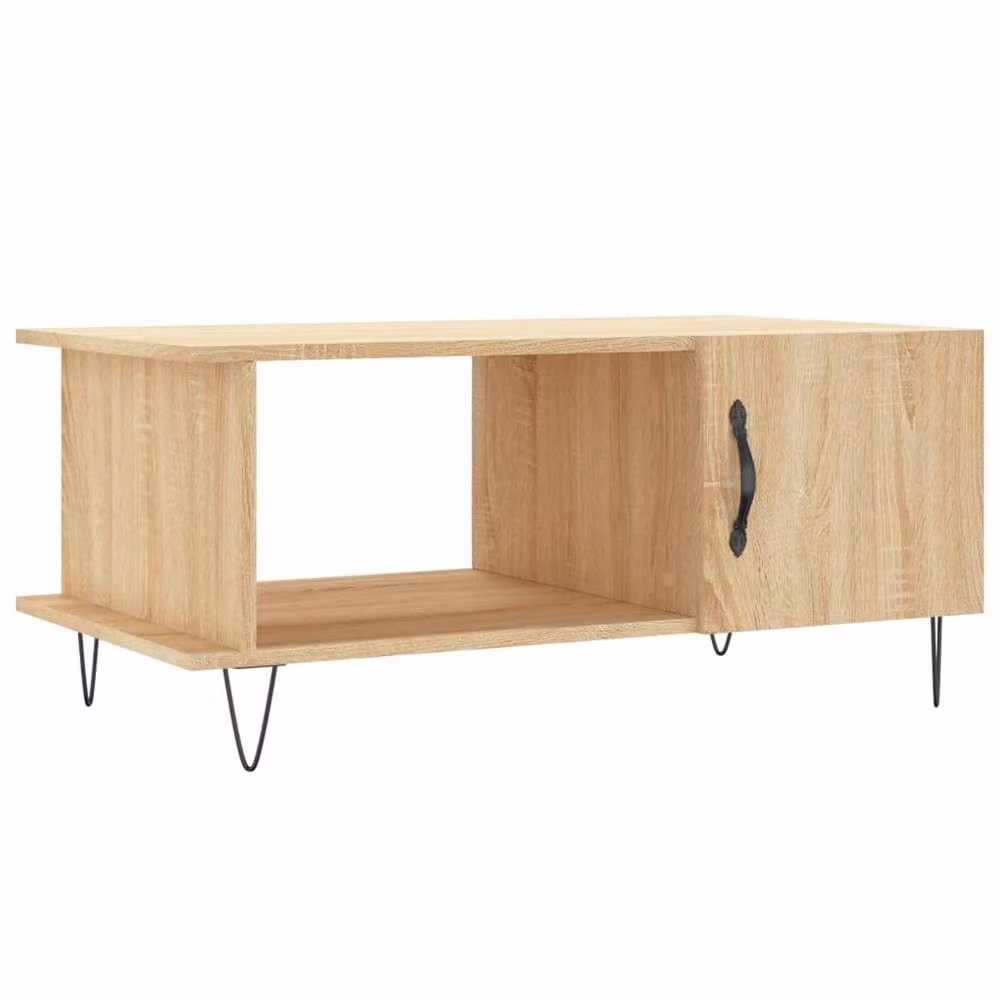 Berkfield Home Sonoma Oak Coffee Table in Brown, W/D/H: 90 x 50 x 40 cm – 2