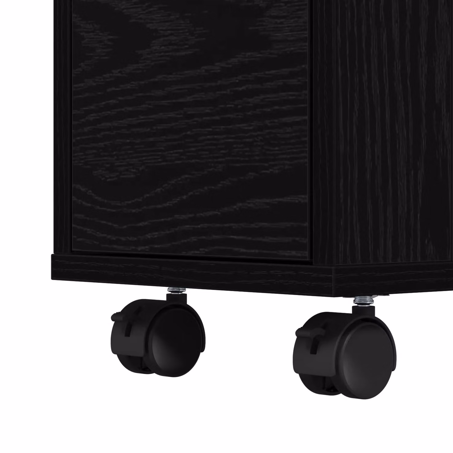 Berkfield Home Narrow Bathroom Cabinet with Wheels in Black Oak Engineered Wood – 4