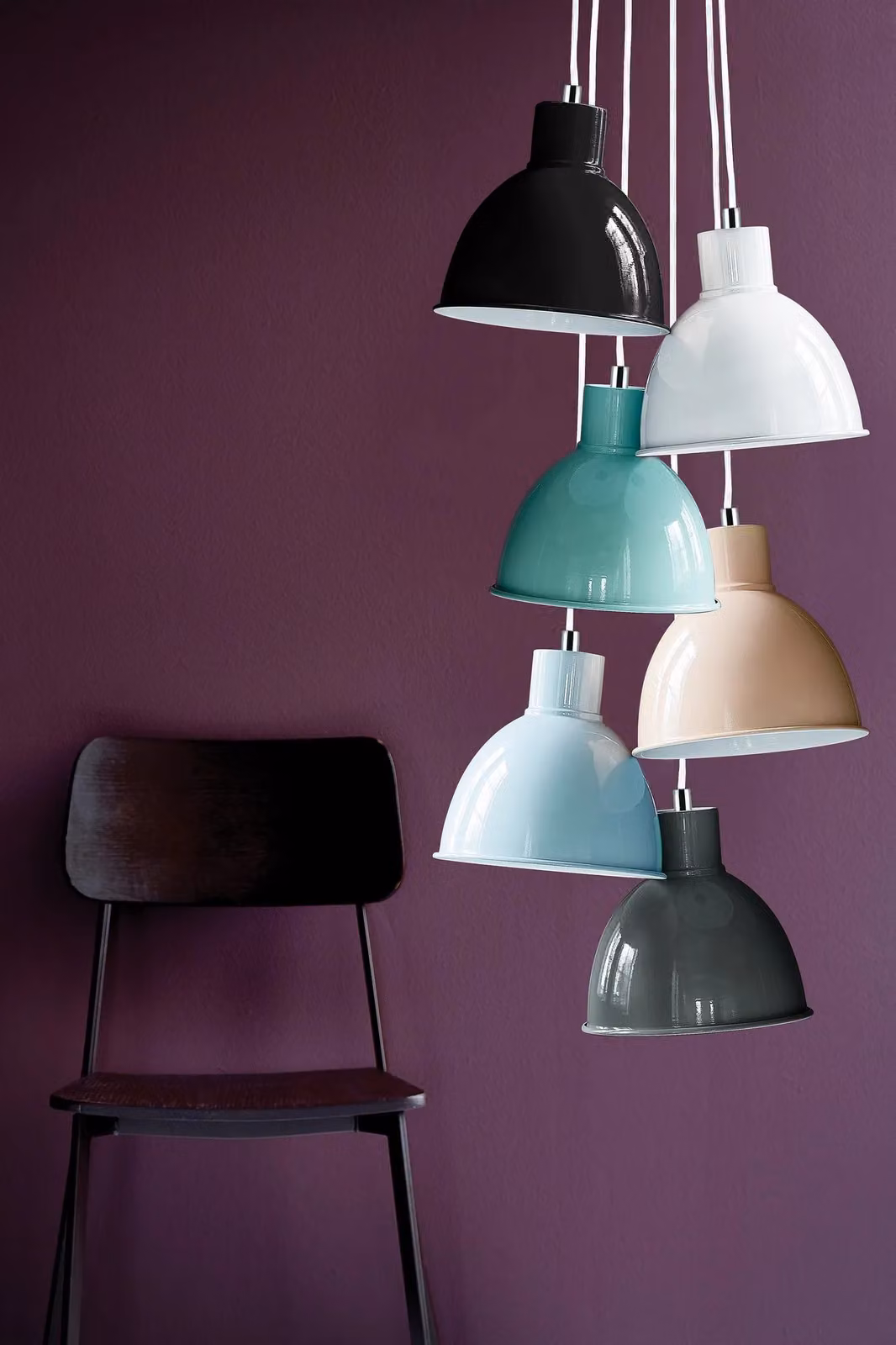 Nordlux Pop Modern Dome Pendant Light in White Metal, E27, Diameter: 22 cm – 2