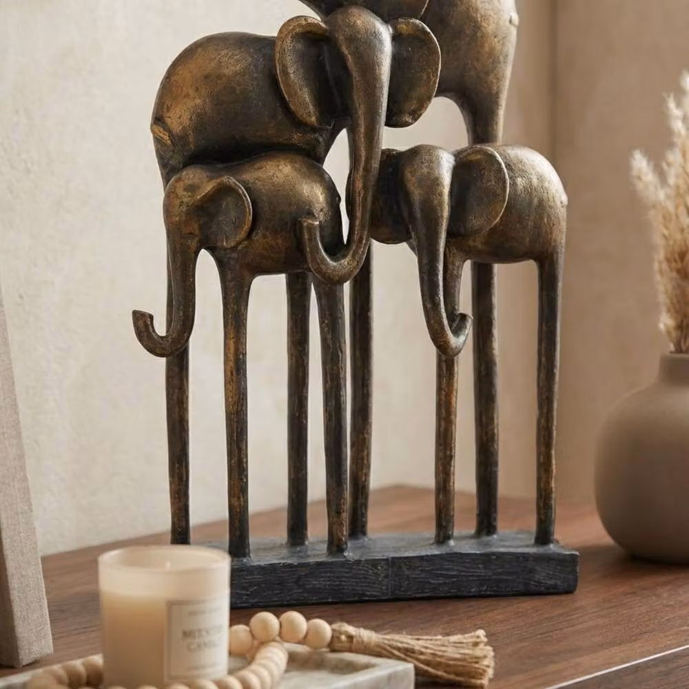 Garden Greatness Standing Elephant Sanctuary Ornament in Bronze – 2
