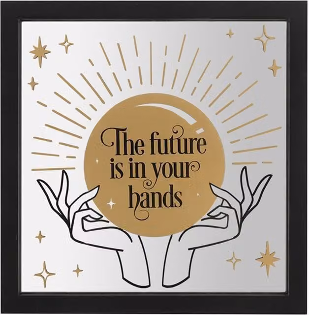 KDMK Mirrored Mystic Mog Sign in Gold with Star and Letter Details