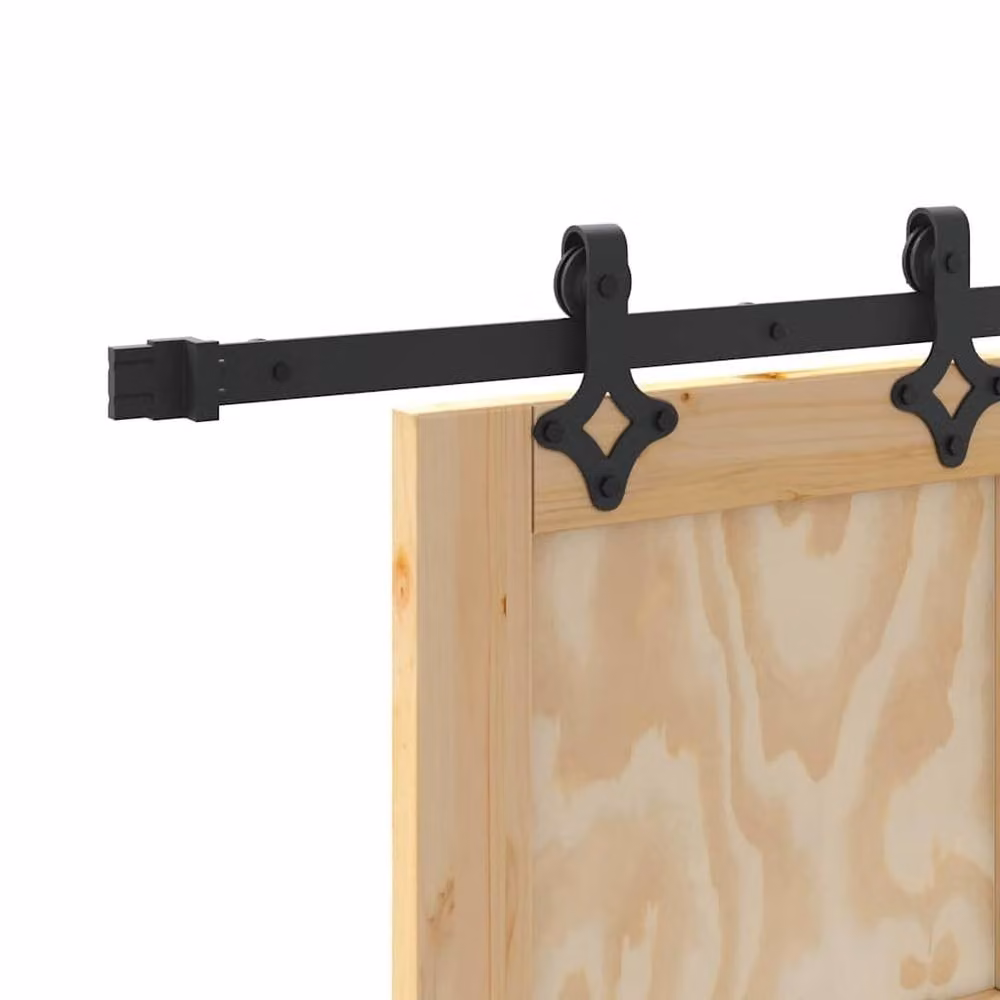 Berkfield Home Sliding Door with Hardware Set, Solid Wood Pine, Beige, W: 86 cm, H: 211 cm – 2