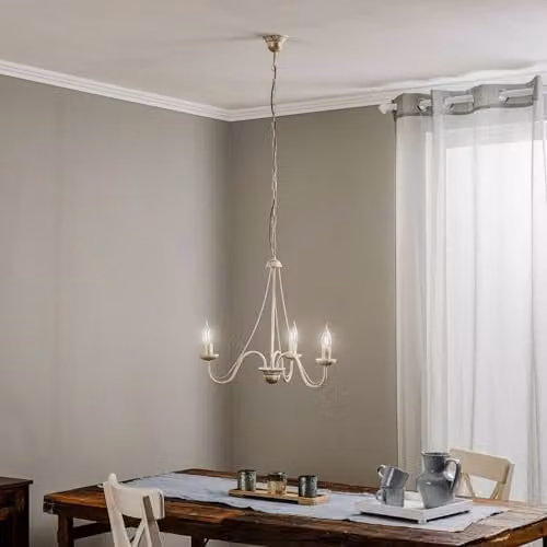 Netlighting Helam Malbo Multi Arm Suspended Pendant Ceiling Light in White and Gold – 2