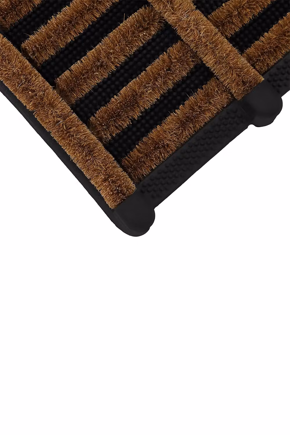 JVL Nimbus Rubber and Coir Boot Scraper Mat, Brown and Beige, W/D: 30 x 35 cm – 7