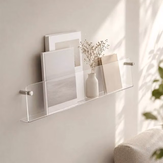 EONLION Transparent Wall Mounted Storage Rack in Clear – 1