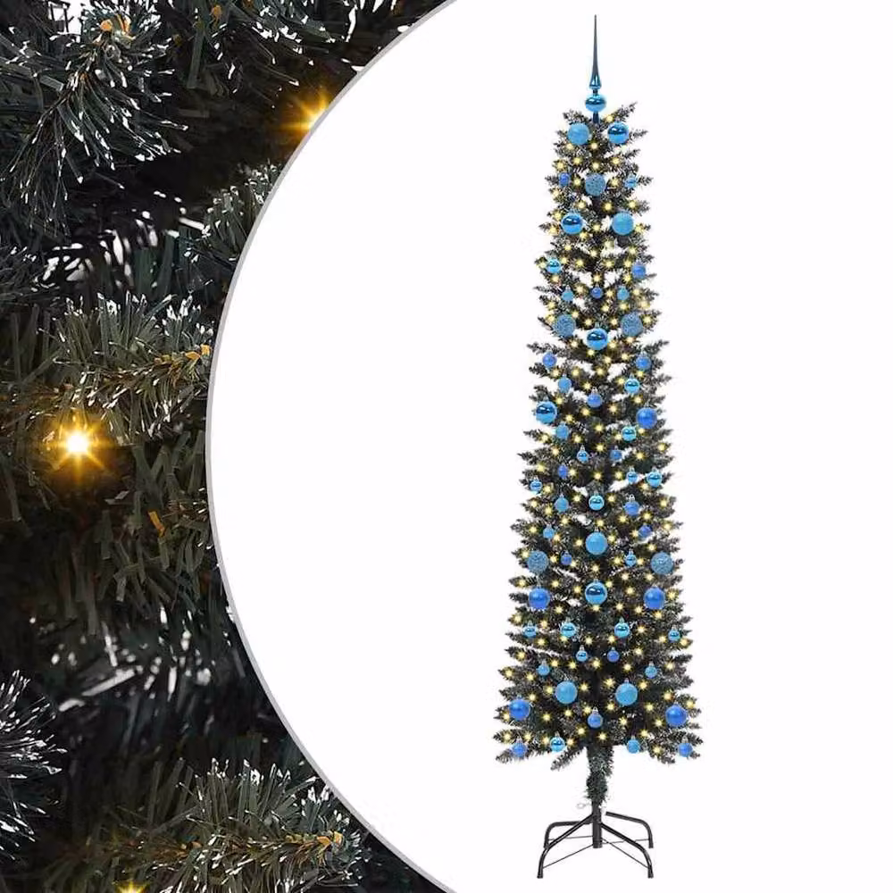 Berkfield Home Elegant Green Artificial Christmas Tree with 300 LEDs, W/D/H: 58 x 58 x 210 cm – 3