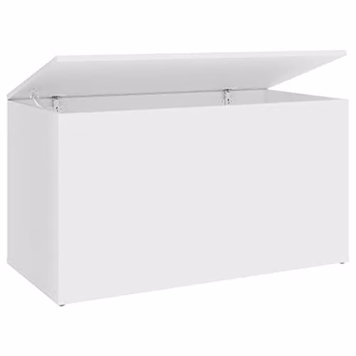 vidaXL Trendy White MDF Storage Chest for Living Rooms