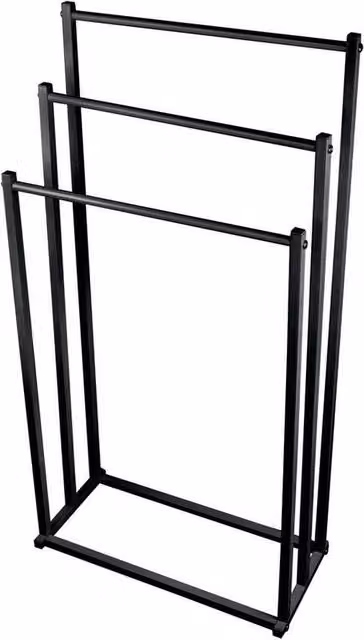 Kelvenix Black Freestanding Metal Towel Rack and Towel Rail