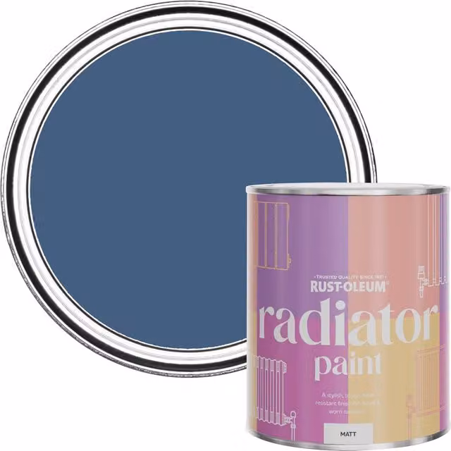 Rust-Oleum Blue Radiator Paint, Matt Finish, 750ml