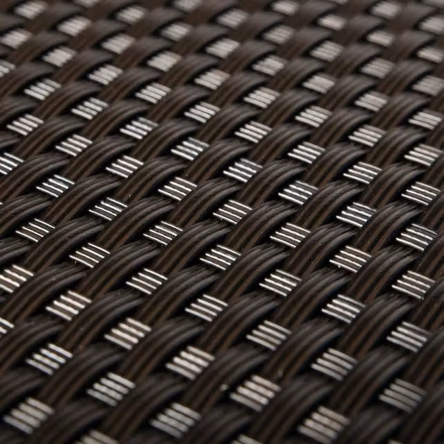 RattanArt Brown Artificial Poly Rattan Weave Privacy Screen Mat