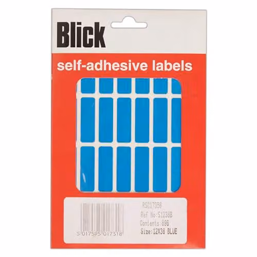 Blick Blue Self Adhesive Rectangular Paper Labels for Home, Office and School – 2