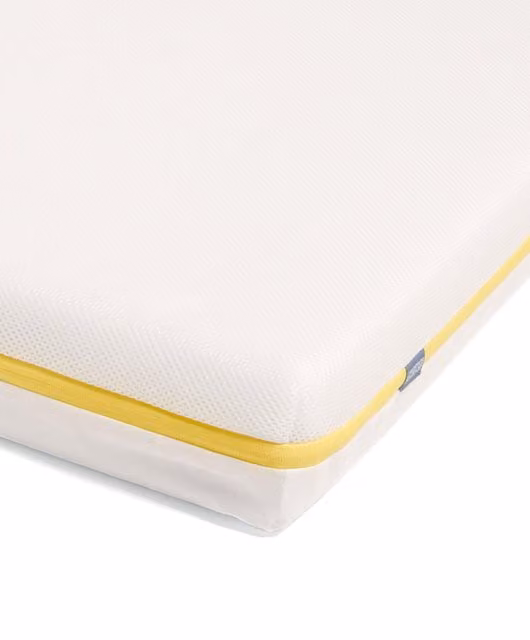 Mamas & Papas White Cotbed Mattress Cover, 70 x 140 cm, Antibacterial and Cooling
