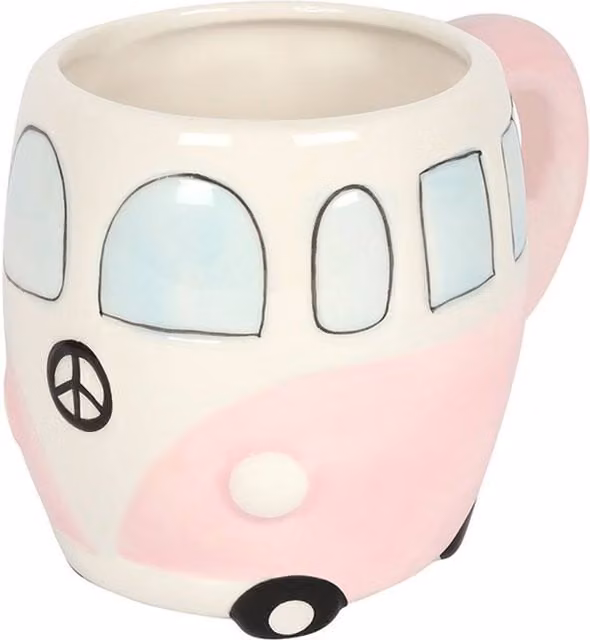 KDMK Wanderlust Camper Adventure Ceramic Mug - Pink