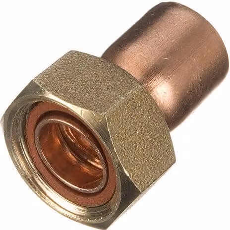 Primaflow Endfeed Tap Connector Straight, 15mm x 1/2 inch, Bronze