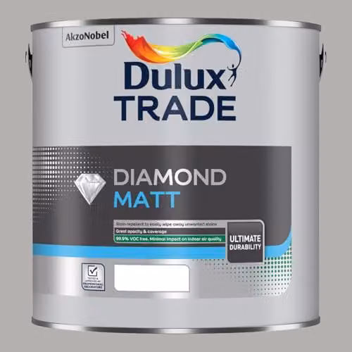 Dulux Trade Diamond Matt Paint in Goosewing Grey, 2.5l