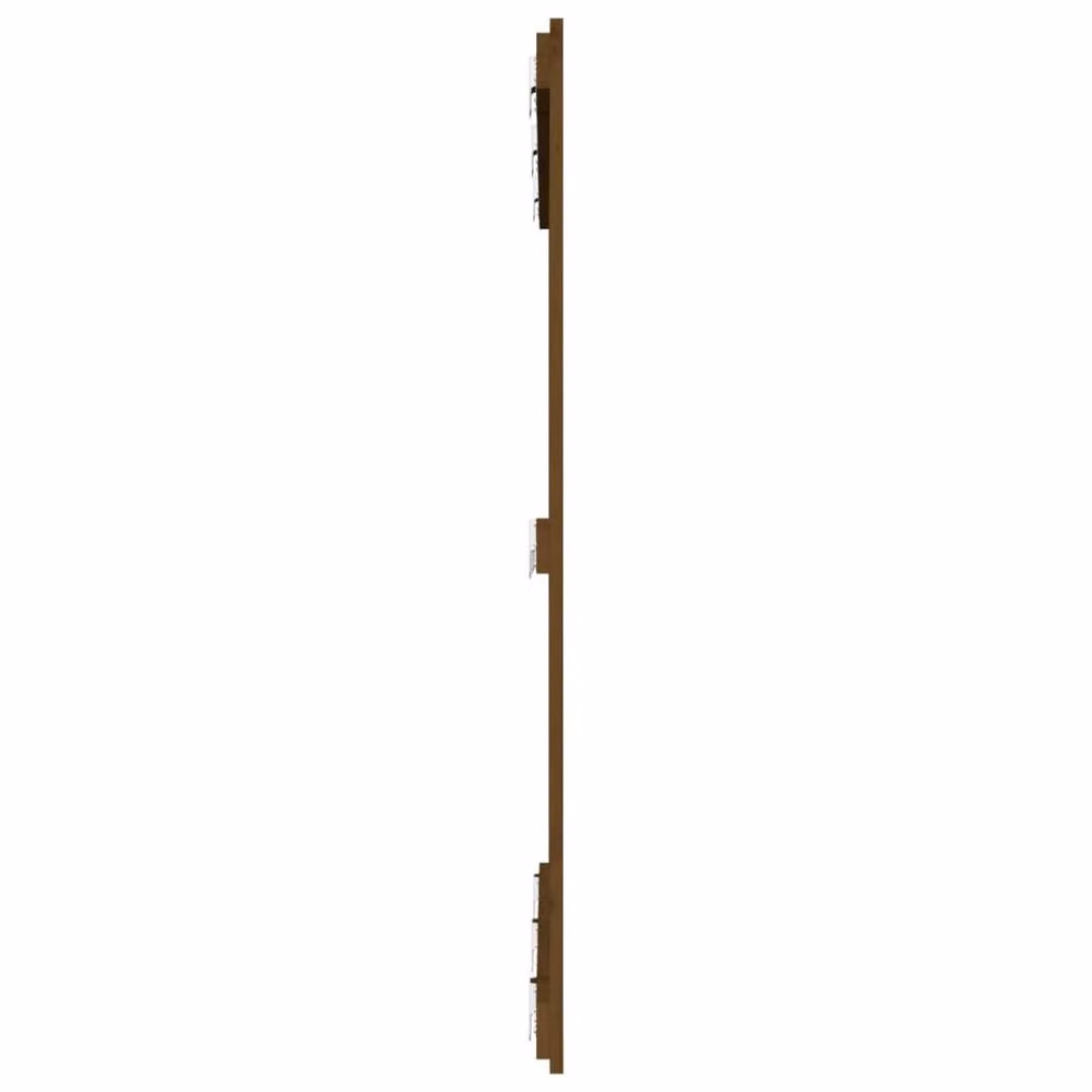 Berkfield Home Rustic Solid Wood Pine Wall Headboard in Honey Brown, W: 127.5 cm, D: 3 cm, H: 110 cm – 3