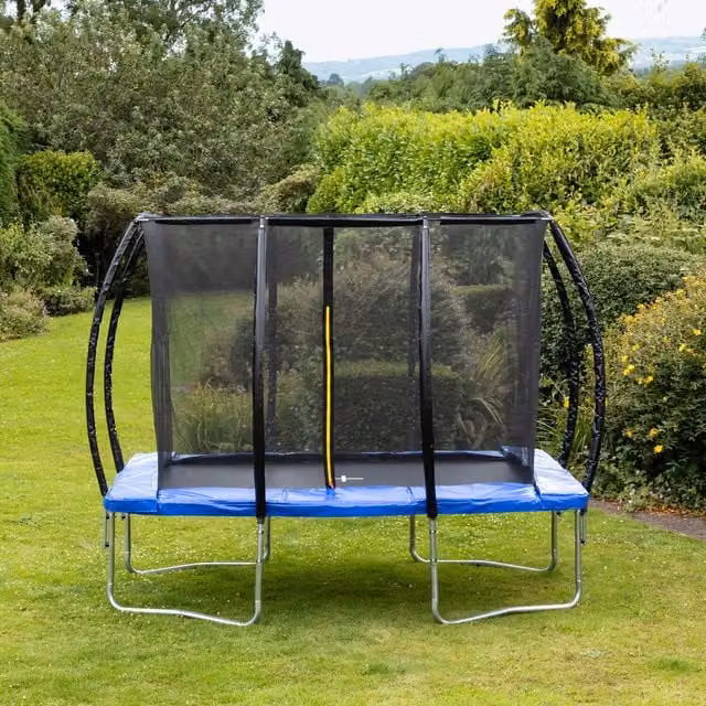 Leapfrog Blue and Green Internal Mini Trampoline Package with Safety Net and Steel Frame