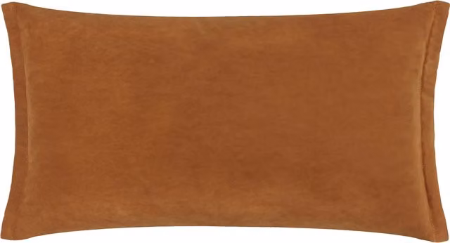 Make It A Home Merton Rectangular Velvet Cushion in Brown and Orange