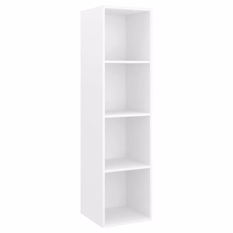 Berkfield Home Wall-mounted White TV Cabinet W/D/H: 37 x 37 x 142.5 cm