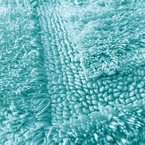 Allure Bath Fashions Bamboo Cotton Non-Slip Bath Mat in Duck Egg Blue, W: 50 cm, D: 80 cm – 2