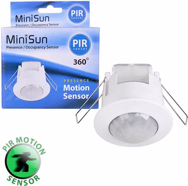 ValueLights Modern White Flush Mount Infrared Motion Sensor Switch